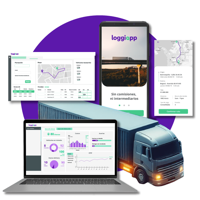 <strong>Nuestro producto estrella,</strong> es un centro digital de la operación logística para los generadores de carga, propietarios de vehículos de carga y conductores.